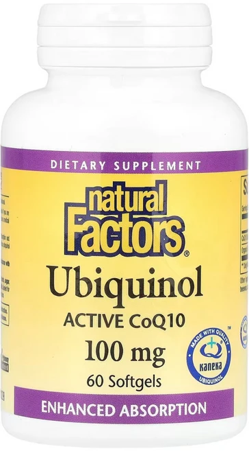네추럴팩터스 유비퀴놀 코큐텐 100mg 60캡슐 Natural Factors, 60정, 5개 - 쿠팡