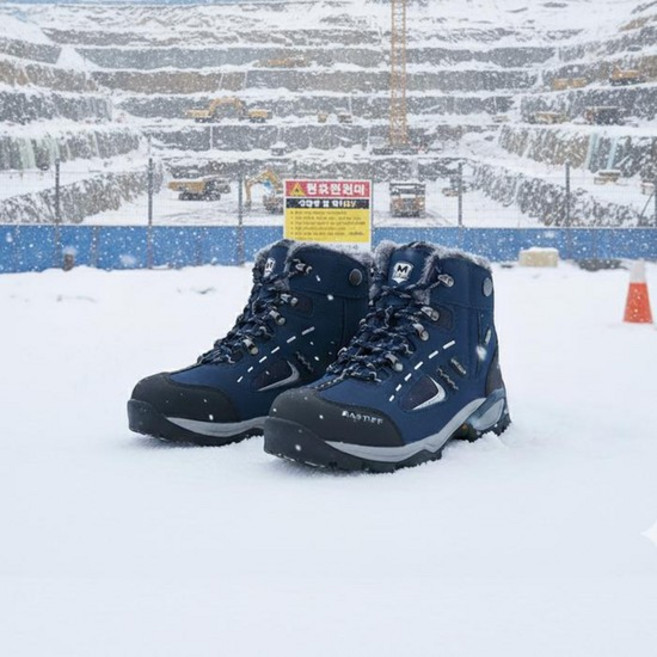마스티프 6인치 방한 털 안전화 밍크보아 내측지퍼 가죽