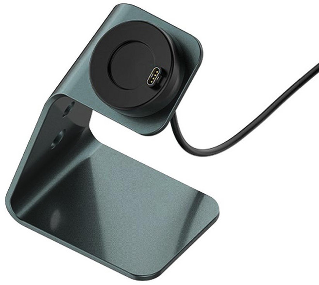 별다섯 가민 워치 호환 충전기 거치 스탠드 독 호환 포러너 965 265 945 955 피닉스 5 6 7 인스팅트 2 S X 비보 무브 3 액티브 3 4, 티타늄그린, 1개