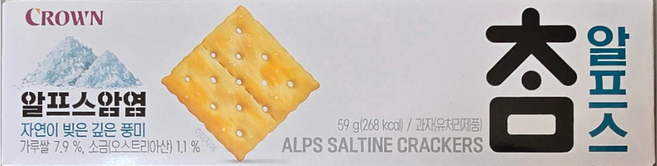 크라운 참 크래커 알프스, 59g, 24개
