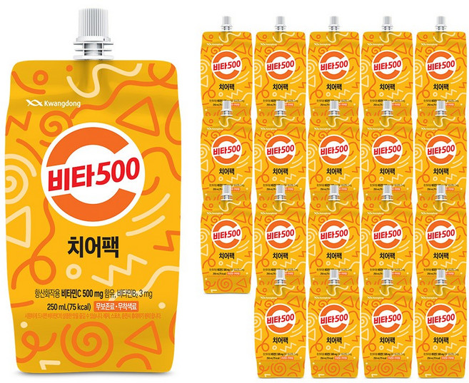 광동제약 비타500 치어팩, 250ml, 20개