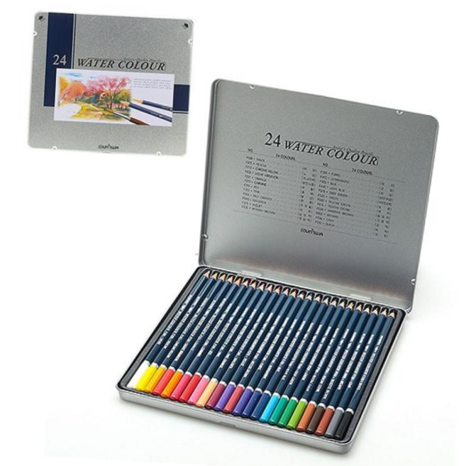 문화 넥스프로 수채24색 수채색연필세트(틴케이스) 12색 1개, 본상품