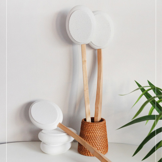 바디로션 브러쉬 등로션바르기 [촉촉이 셀프 등에 바르미 혼자 로션 연고 크림 바르기 바르는 도구 바디 샤워 등관리], 본품+헤드2개, 1개