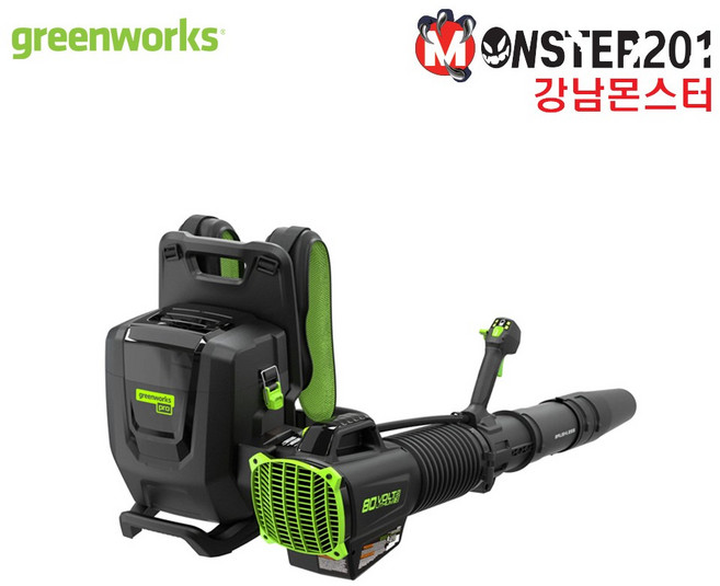 그린웍스 80V 충전백팩블로워 본체(베어툴) 송풍기 브로와 브로워 눈 낙엽 청소 바람 전동 무선, 1개