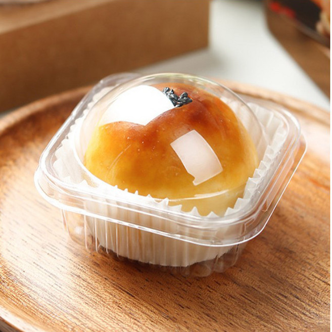 돔형 사각 케이스 100개 화과자 두쫀쿠 양갱 케이스, 투명