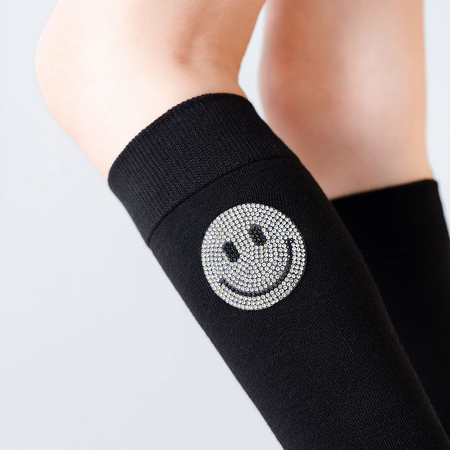 큐빅 스마일 비즈 니삭스 국산 명품 골프 디자인 롱 무릎 반스타킹