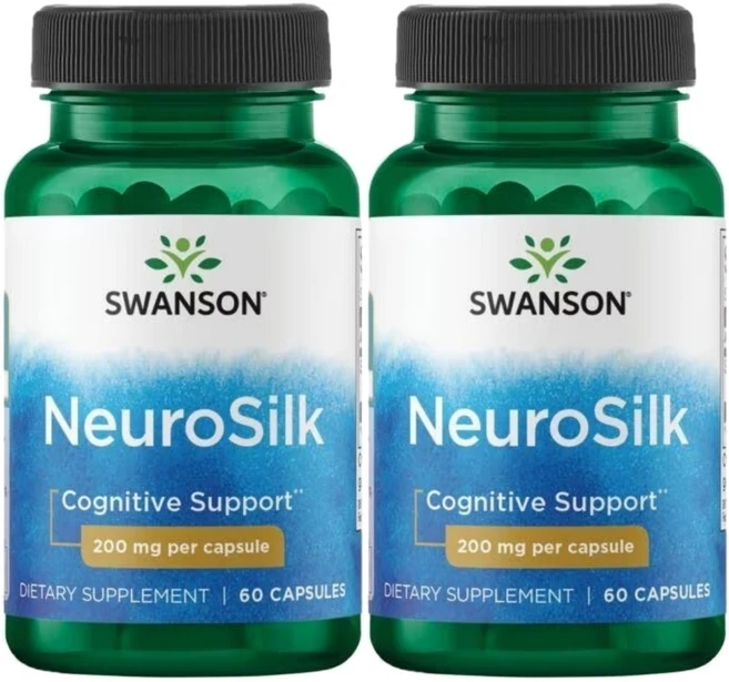 스완슨 NeuroSilk 뉴로실크 200mg, 2개, 60정 - 쿠팡
