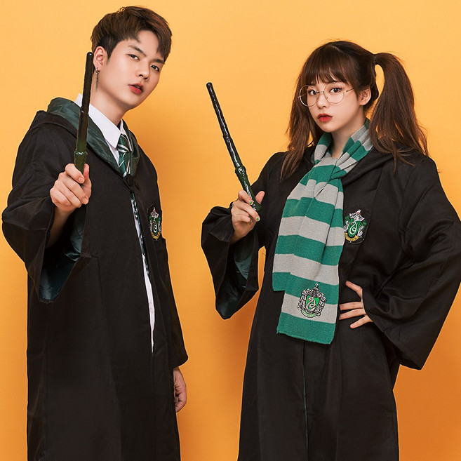바이시스 해리포터 남녀공용 교복 코스프레 망토+머플러+넥타이 졸업사진 컨셉 파티 할로윈