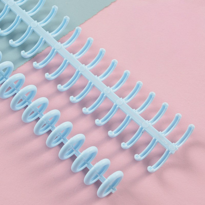 30공 루즈링 제본링 바인더링 셀프, 10개, 스카이블루, 12mm