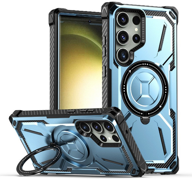 二合一防摔殼 磁吸無線充 隱形支架手機殼 保護殼