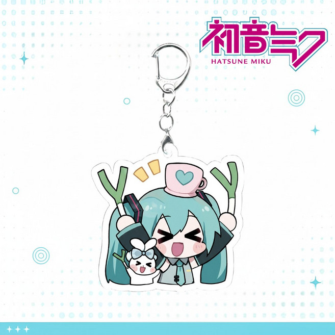 하츠네 미쿠 키링 피규어 미니 키홀더 인형, 파돌리기 미쿠, 블루