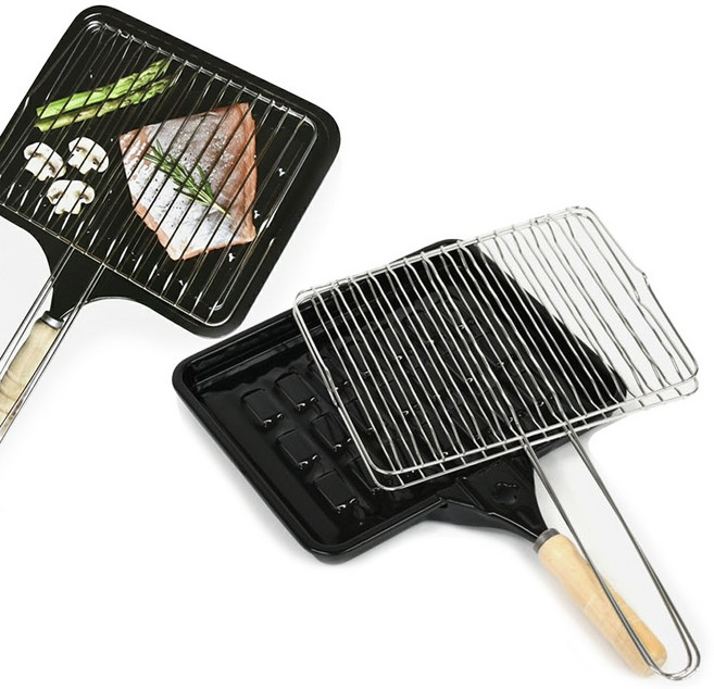 업소용 로타리 법랑 석쇠 세트 식당 생선 고기 초벌직화구이용