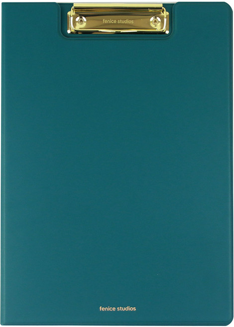 페니체 스튜디오 PU A4 메탈 클립 파일, 딥그린, 1개