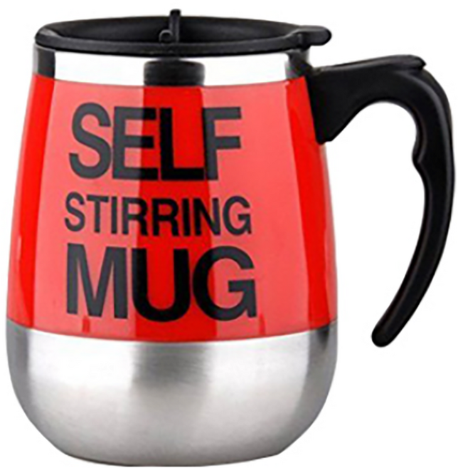 오토 마그네틱 자동회전 쉐이크 토네이도 회오리 머그컵 레드 350g