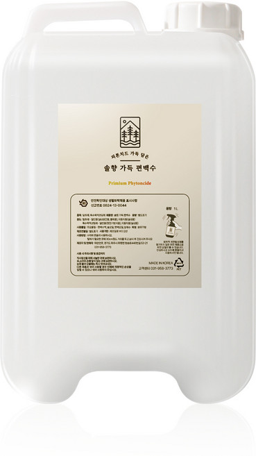 솔향가득 잎편백수 리필형 대용량 천연 피톤치드 원액, 1개, 10L