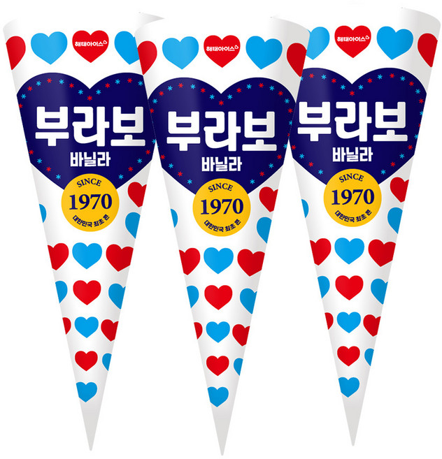 해태아이스 부라보콘 바닐라 아이스크림/간식, 150ml, 24개