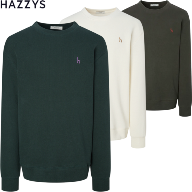 [백화점정품] 헤지스 남성 맨투맨 니트 스웨터 라운드넥 긴팔티 동절기 겨울 빅사이즈 티셔츠