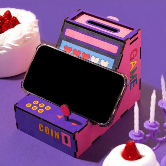 수납형 데일리 핸드폰거치대 저금통 만들기, 1개, 텔레비전