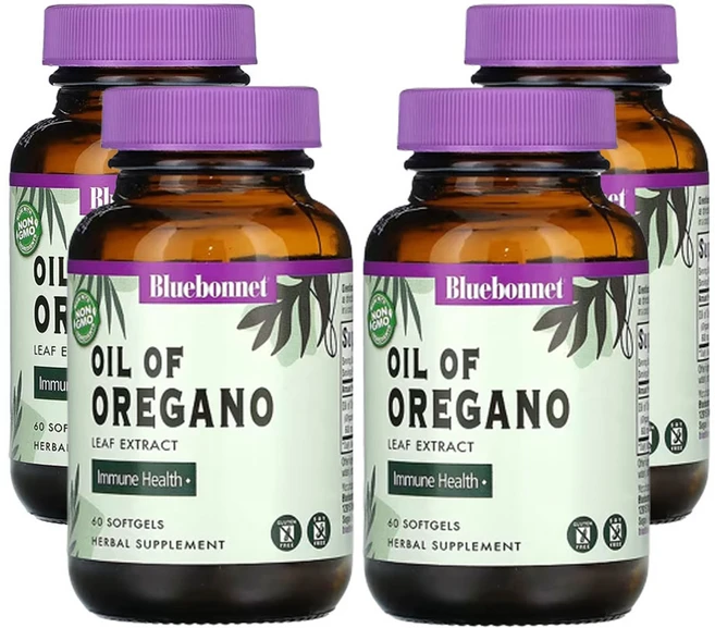 블루보넷 뉴트리션 오레가노 잎 추출물 오일 소프트젤 60정, 4팩 - 쿠팡