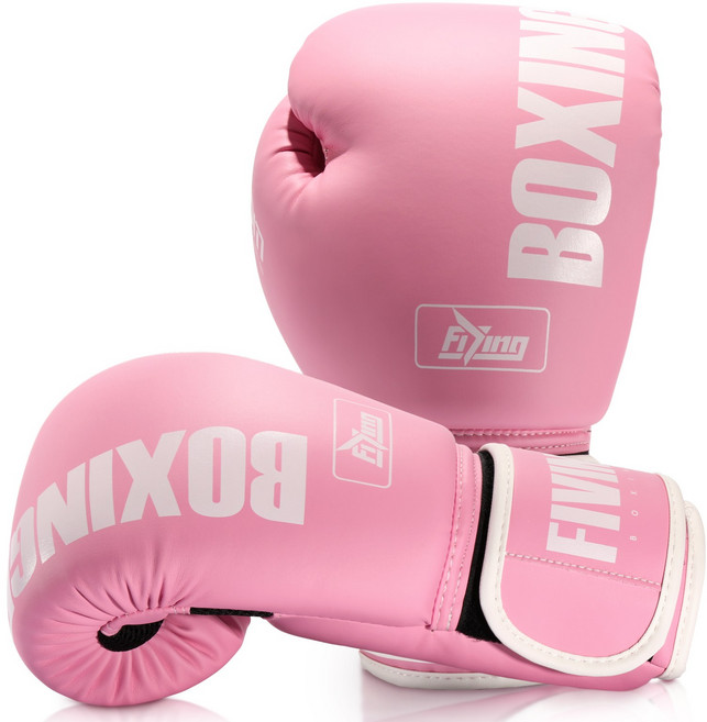 FIVING 권투 글러브성인 남녀 초보자 트레이닝 글러브, 1세트, 핑크