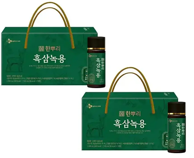 CJ 한뿌리 흑삼녹용 100ml 10입 2개