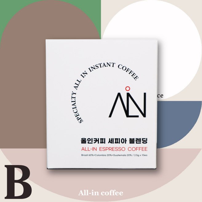 올인커피 동결건조 커피 에스프레소 파우더 간편 인스턴트 세피아 블렌딩, 1박스, 10개입, 2.5g