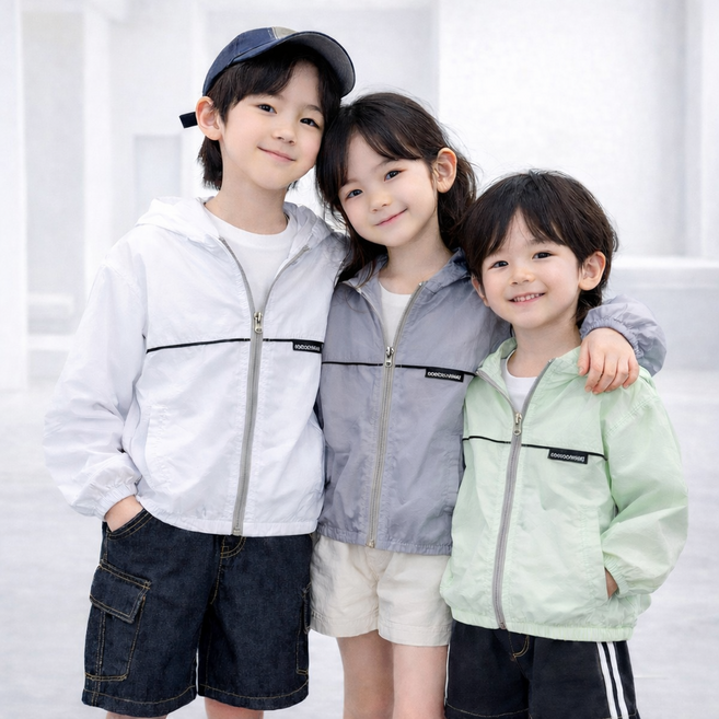 다이루소 주니어 바람막이 초경량 아동 점퍼 여름 아우터 윈드브레이커