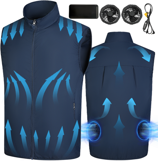 3단 바람 조절 쿨링 조끼 여름 선풍기 에어컨 냉풍 작업복 등산 낚시용