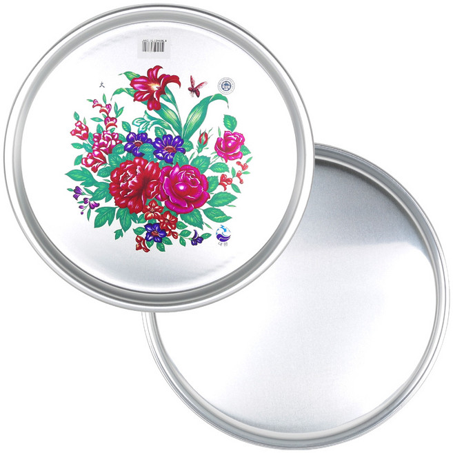 양은 꽃쟁반 알루미늄 원형 양은쟁반 트레이 오봉, 1개