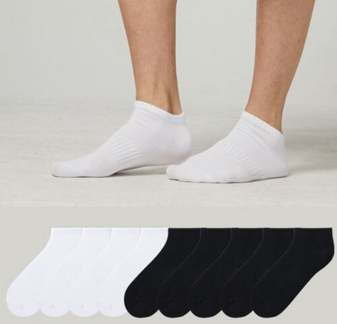 스위스밀리터리 남성용 스포츠 양말 스니커즈 10켤레, 혼합