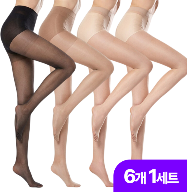트렌듀어 고탄력 팬티스타킹 6세트