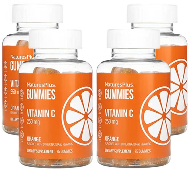 네이쳐스플러스 비타민C 구미젤리 오렌지 맛 125mg 75개, 4개 - 쿠팡
