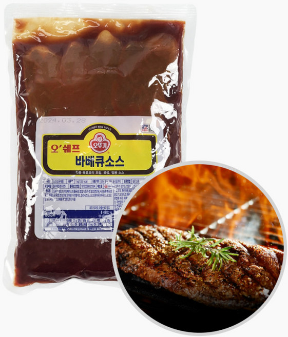 오뚜기 오쉐프 바베큐소스 1KG, 10개