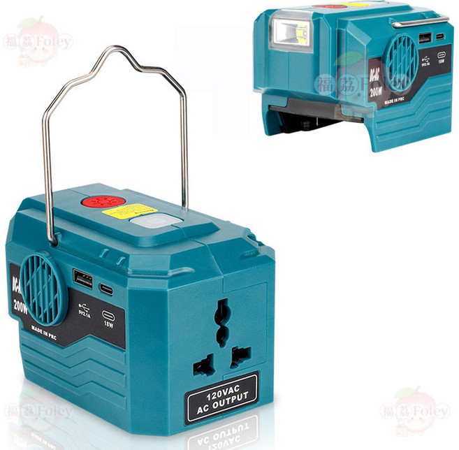 JAVOST TUATUO OA 200W 多功能逆變器, 1個, 適用於牧田電池（不包含電池）