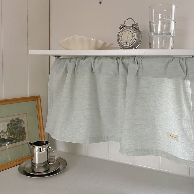 미니바란스 책장 선반 밥솥싱크대 수납장 주방가리개커튼