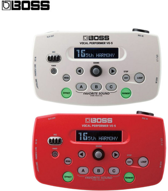 BOSS 보스 Vocal Performer VE-22 보컬퍼포머, 레드, 1개
