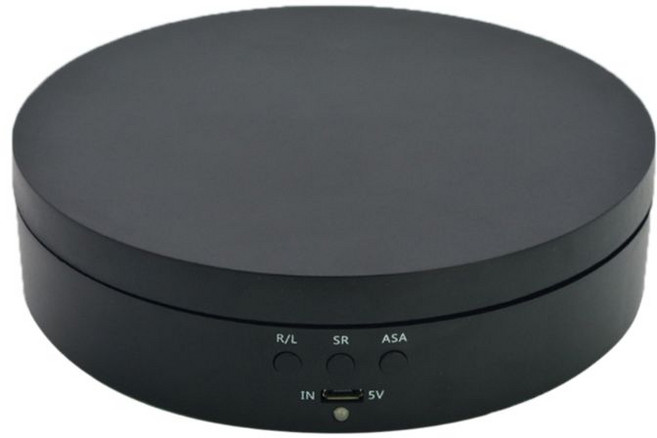 턴테이블 디스플레이 스탠드 전기 회전 디스플레이 스탠드 사진, 검은색, 1개