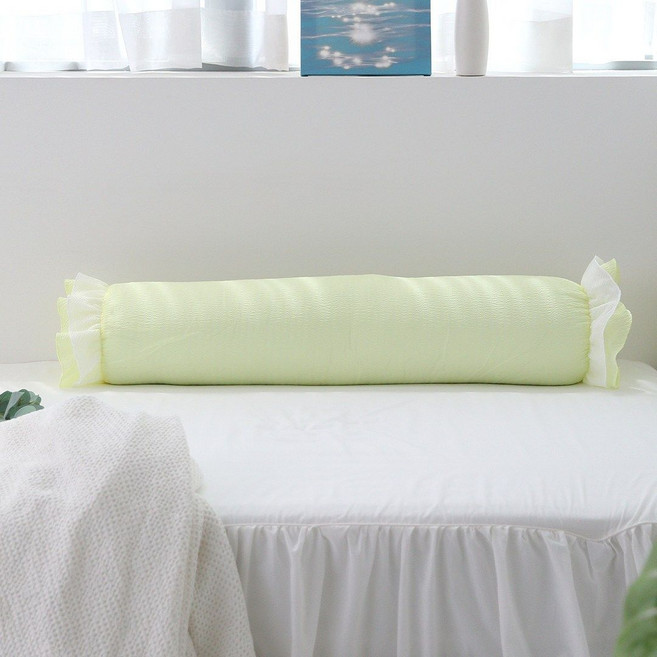 퓨어이즈룸 롱쿠션 바디필로우 설렘 100x20, 프릴롱쿠션설렘핑크