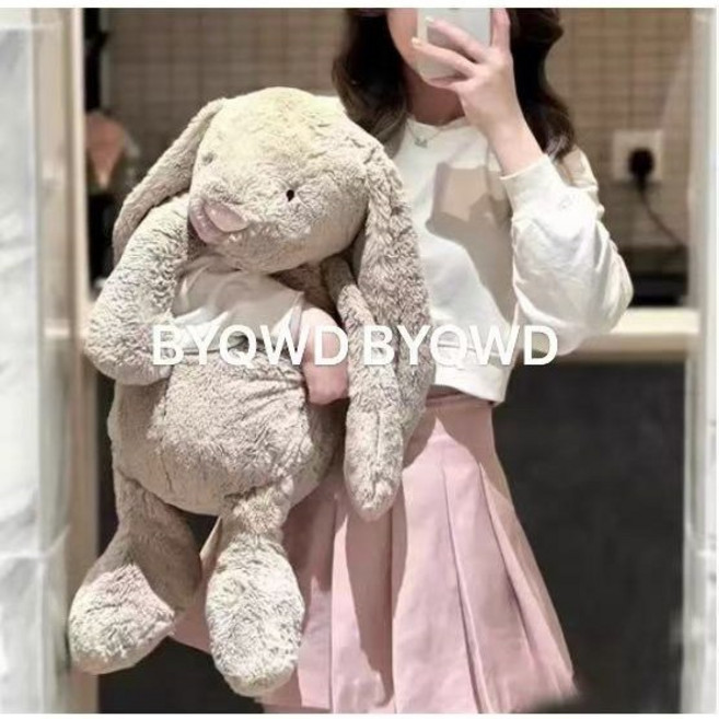 7위 - 대형 버니 토끼인형 대형인형 안고자는 애착 바디필로우 67cm, 흰 토끼,