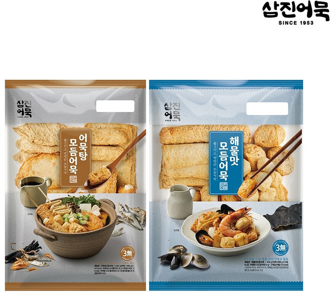[삼진어묵] 어묵탕모듬(1.2kg)+해물모듬어묵(900g) 세트, 1세트, 2.118kg