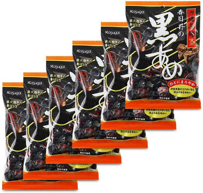 카수가이 흑사탕 129g 일본사탕, 6개