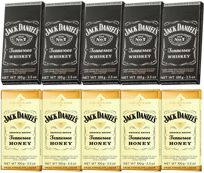 잭다니엘 테네시 블랙 5개 + 허니 초콜릿 5개 총 10개 스위스산, 100g, 1개