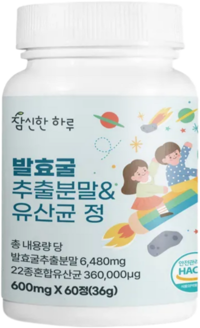 참신한하루 유산균 함유 발효굴 추출 물과함께 먹는 가바 발효굴추출분말 & 유산균 정, 1박스, 60정
