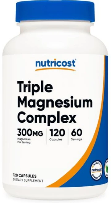 뉴트리코스트 Nutricost Triple Magnesium Complex 300mg 120 Capsules - from Di-Magnesium Malate Bisglyci, 뉴트리코스트 Nutricost Triple Magnes, 1개, 120정 - 쿠팡