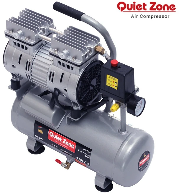 콰이어트존 저소음 무오일 콤프레샤 1마력 EWS06, 1개 - 쿠팡