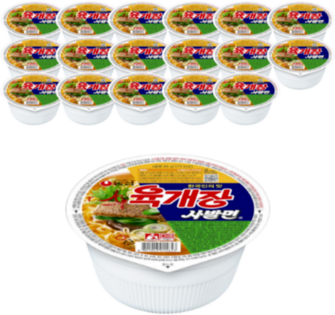 농심 육개장사발면 86g 18개