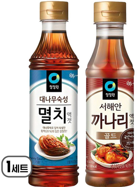 청정원 멸치액젓 750g + 까나리액젓 750g [1+1], 1세트, 1.5kg