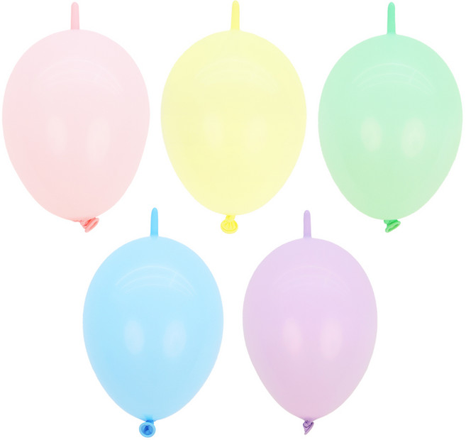 파티짱 링크 풍선 15cm 100개입 꼬리 링커 벌룬, 15cm 링크 혼합 풍선 (100개입/파스텔), 1개