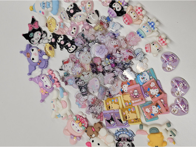 데코덴 랜덤파츠 35개 세트 탑꾸 폰꾸미기 지비츠, 랜덤 발송