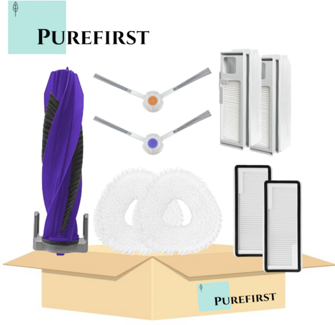 퓨어퍼스트 나르왈 프레오 X 울트라 소모품 9종 먼지통 필터 메인 사이드 브러쉬 물걸레 필터 호환 전용, 1개